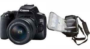 Canon EOS 250D + 18-55 mm f/3.5-5.6 III Lens with Pro Camera Bag - 2 Year Warranty - Next Day Delivery