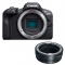Canon EOS R100 Mirrorless Camera Body with EF-EOS R mount adapter - view 1